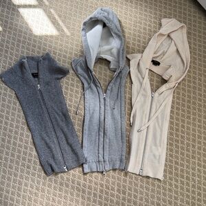 Get all 3- Quince Hooded Zip dickies in Gray and Cream